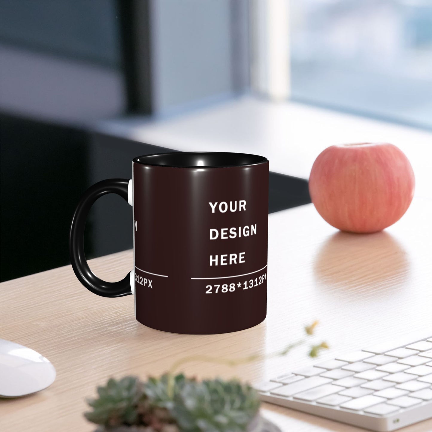 Design your Mug - 11OZ Bicolor Ceramic Mug -Along Surface Printed