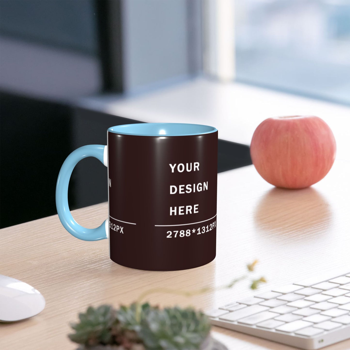 Design your Mug - 11OZ Bicolor Ceramic Mug -Along Surface Printed