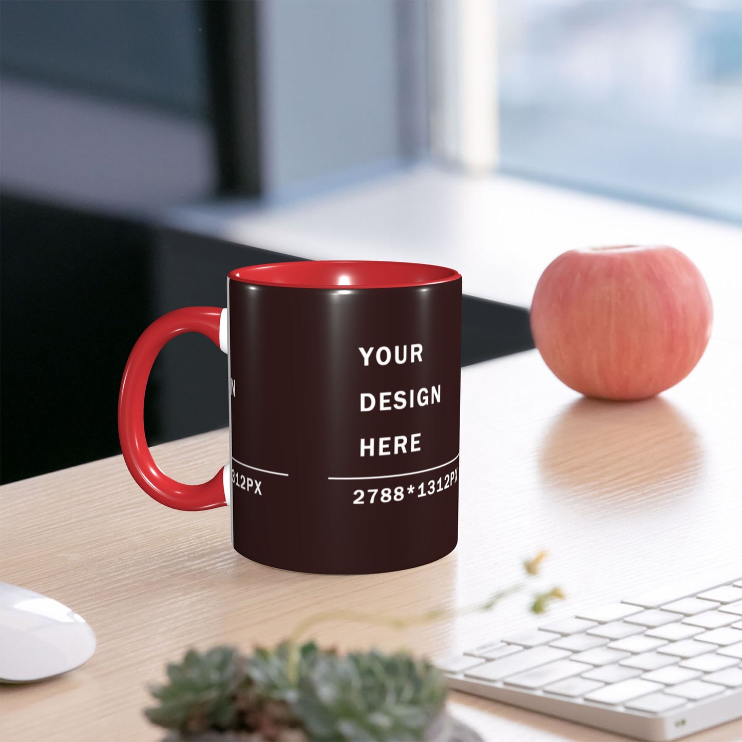 Design your Mug - 11OZ Bicolor Ceramic Mug -Along Surface Printed