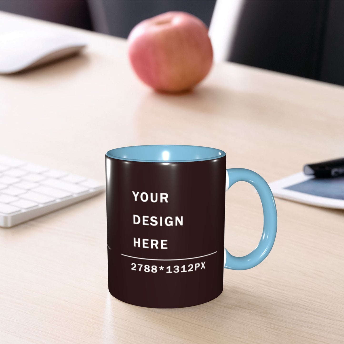 Design your Mug - 11OZ Bicolor Ceramic Mug -Along Surface Printed