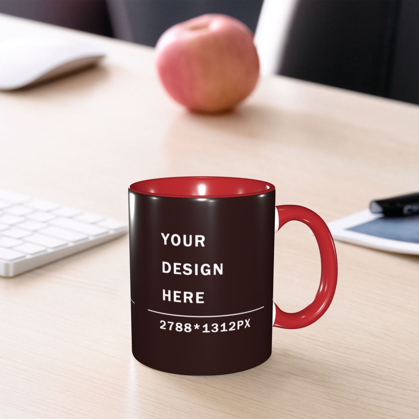 Design your Mug - 11OZ Bicolor Ceramic Mug -Along Surface Printed