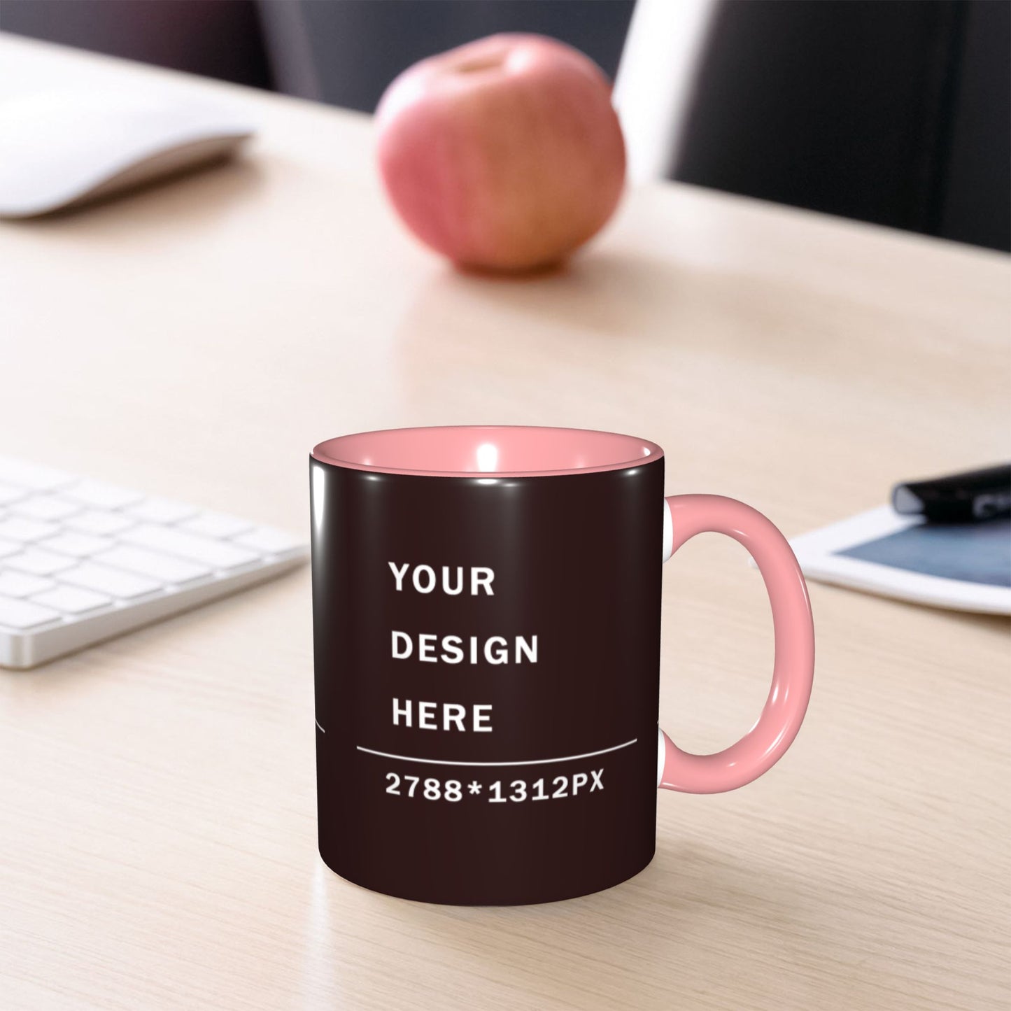 Design your Mug - 11OZ Bicolor Ceramic Mug -Along Surface Printed