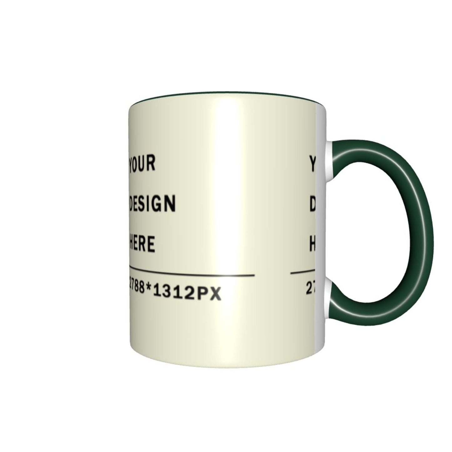 Design your Mug -Colored Edge Ceramic Mug-Surface Around Printed