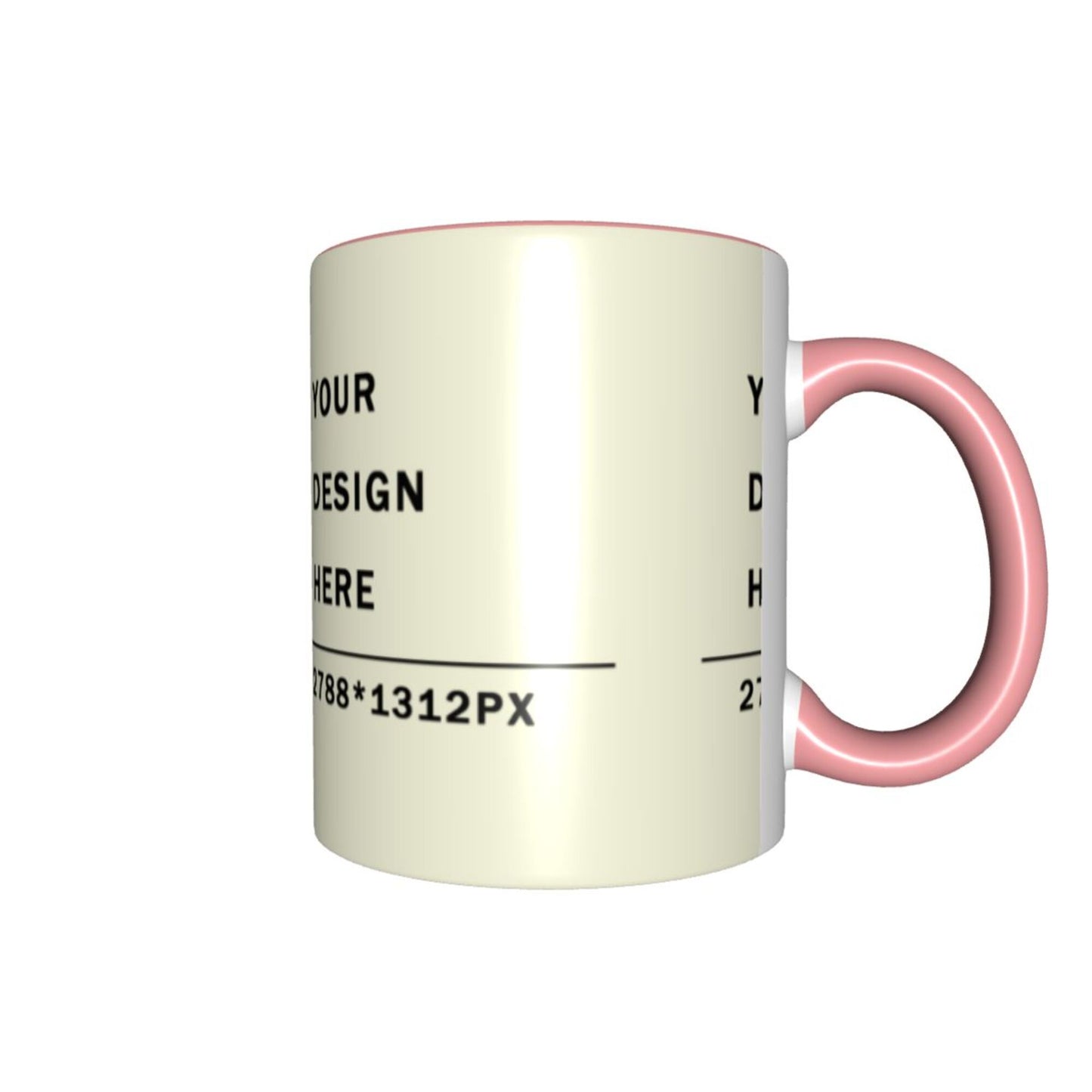 Design your Mug -Colored Edge Ceramic Mug-Surface Around Printed