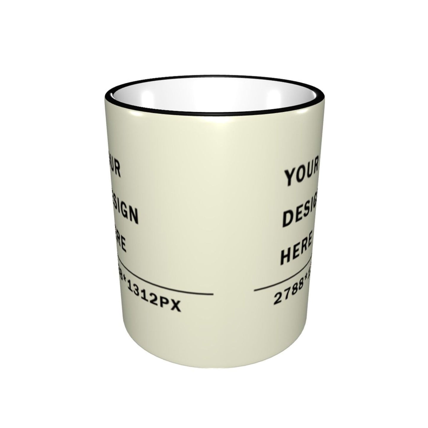 Design your Mug -Colored Edge Ceramic Mug-Surface Around Printed