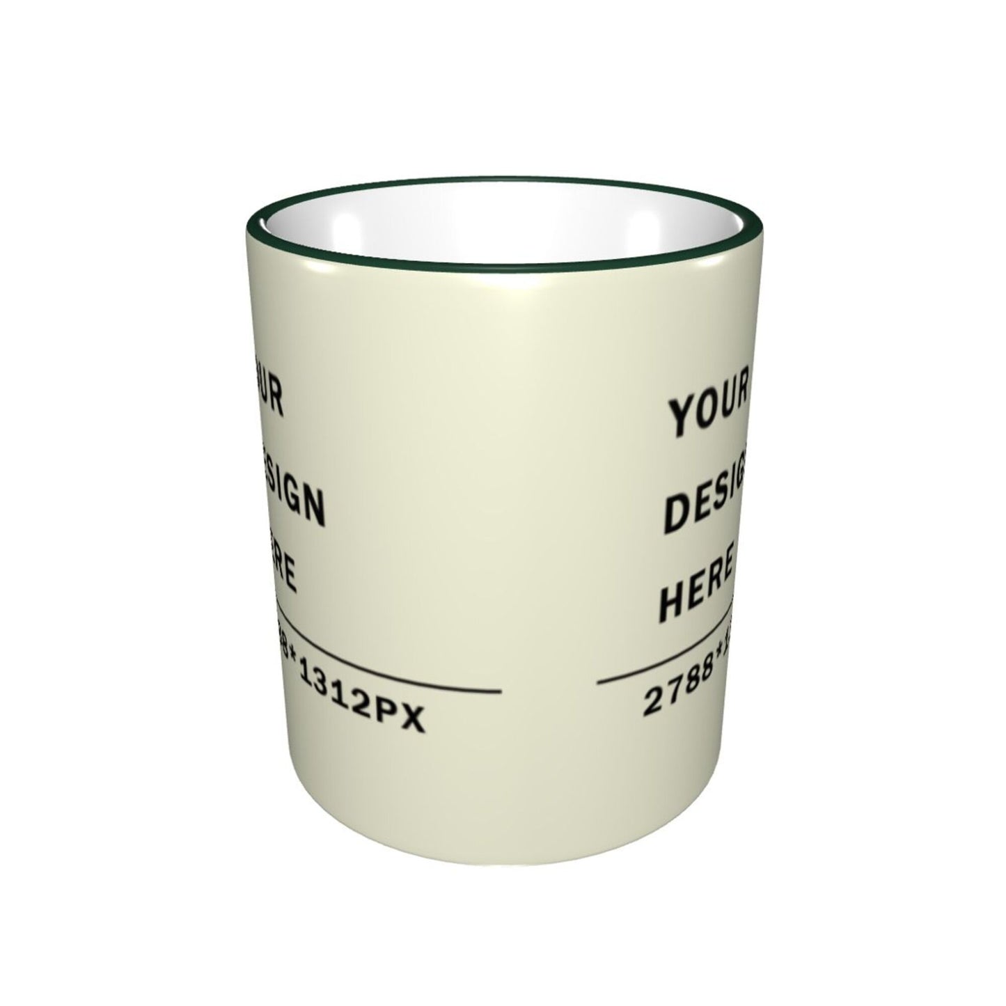 Design your Mug -Colored Edge Ceramic Mug-Surface Around Printed