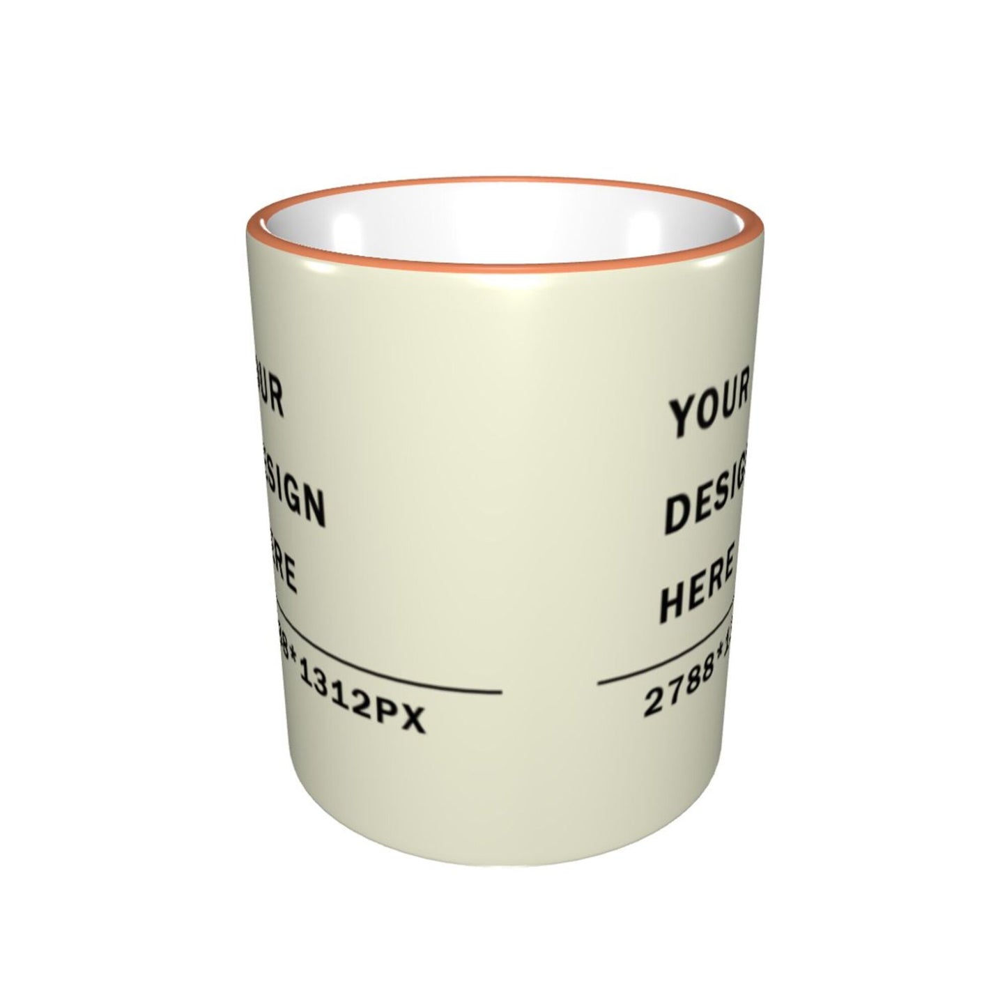 Design your Mug -Colored Edge Ceramic Mug-Surface Around Printed