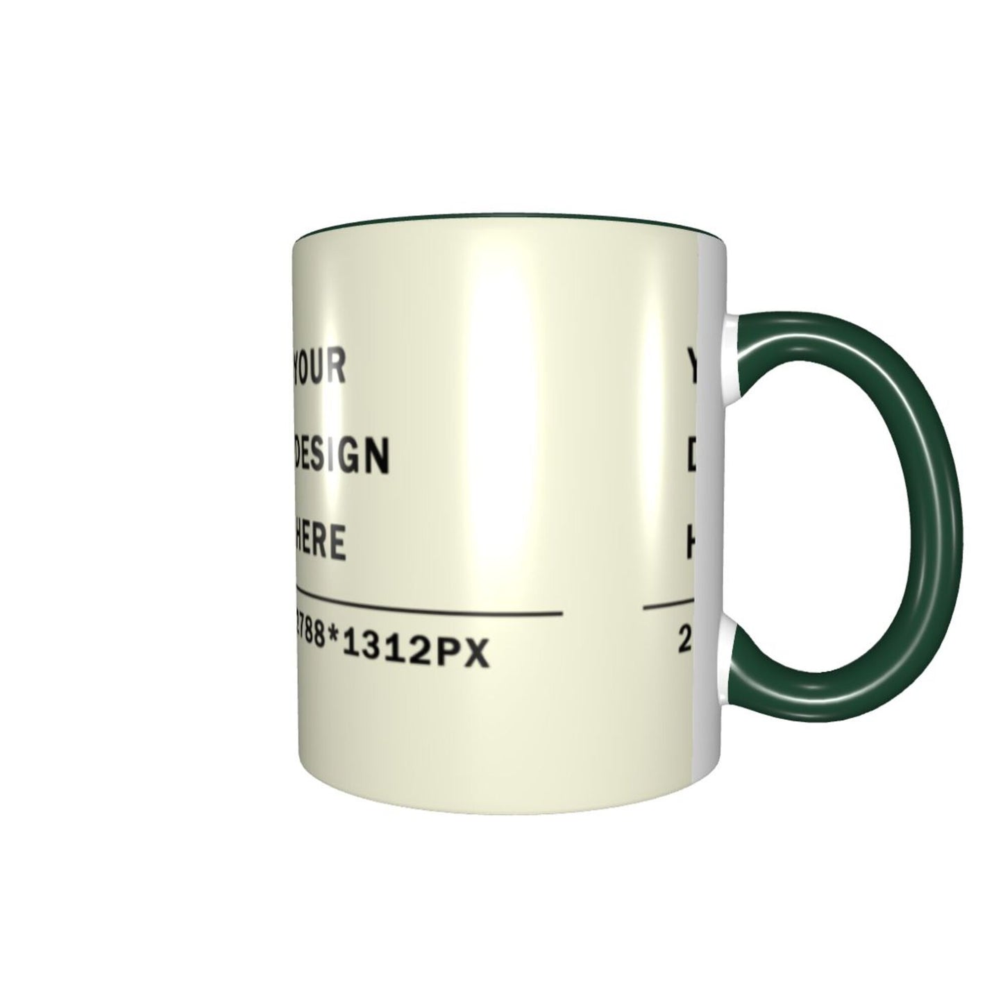 Design your Mug -Colored Edge Ceramic Mug-Surface Around Printed