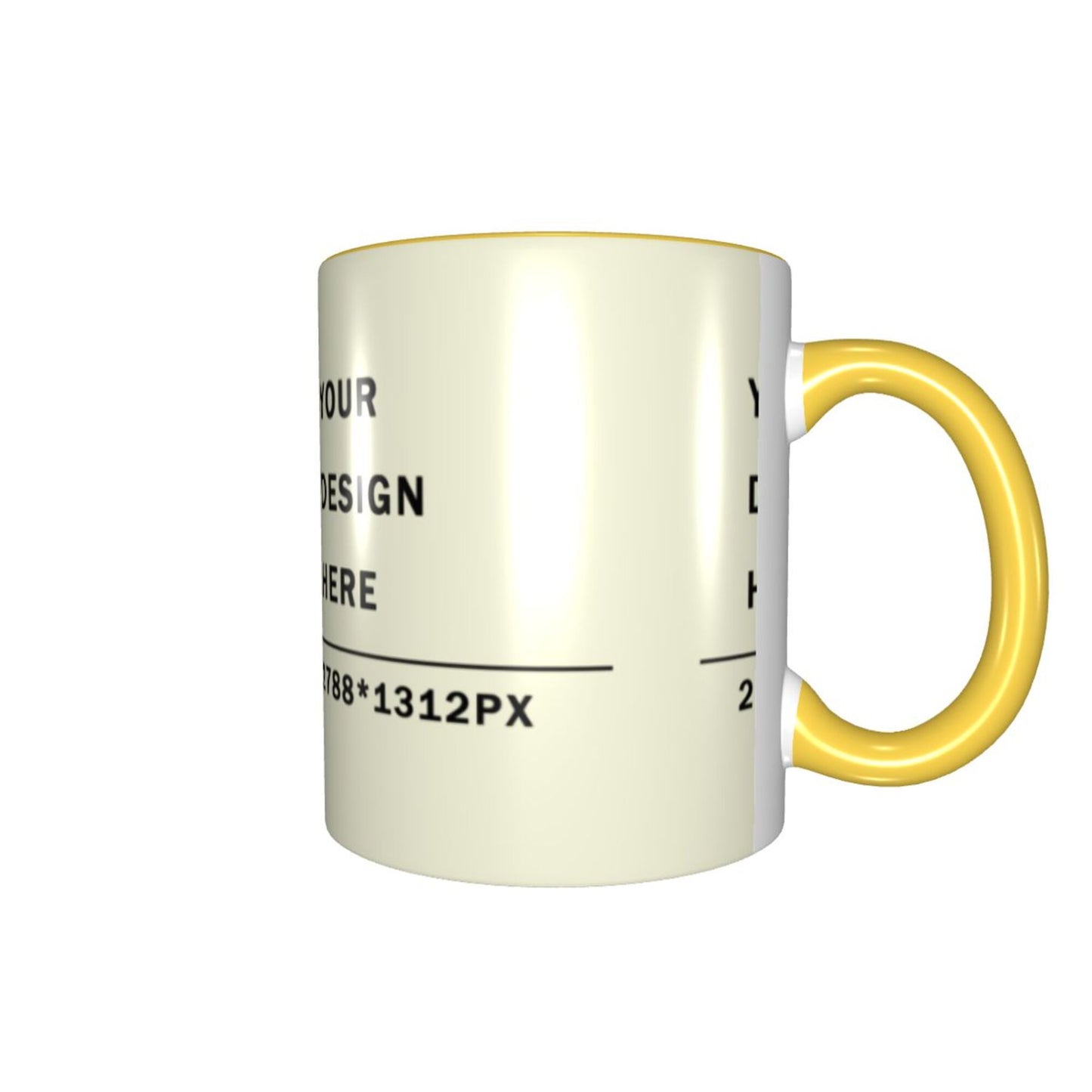 Design your Mug -Colored Edge Ceramic Mug-Surface Around Printed