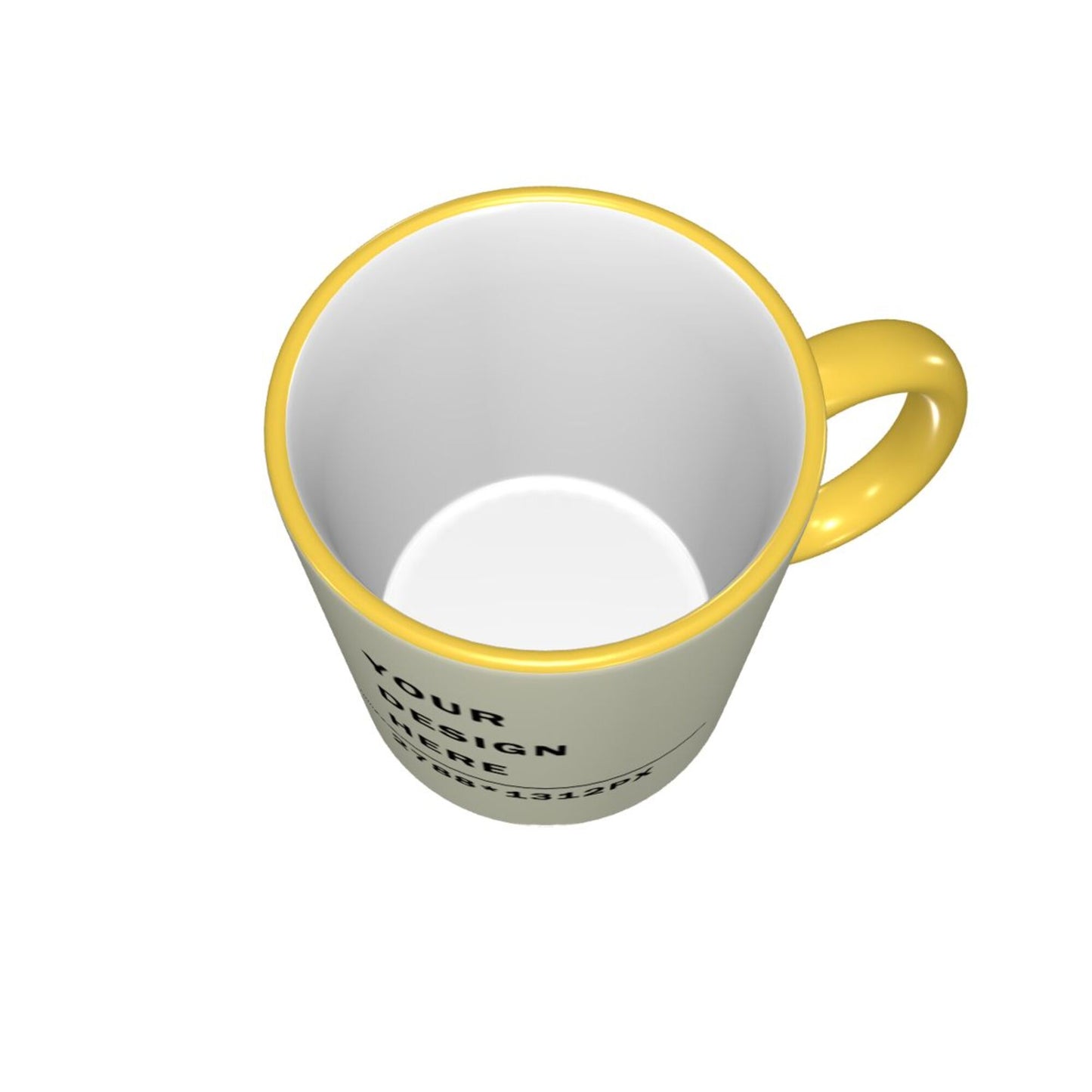 Design your Mug -Colored Edge Ceramic Mug-Surface Around Printed