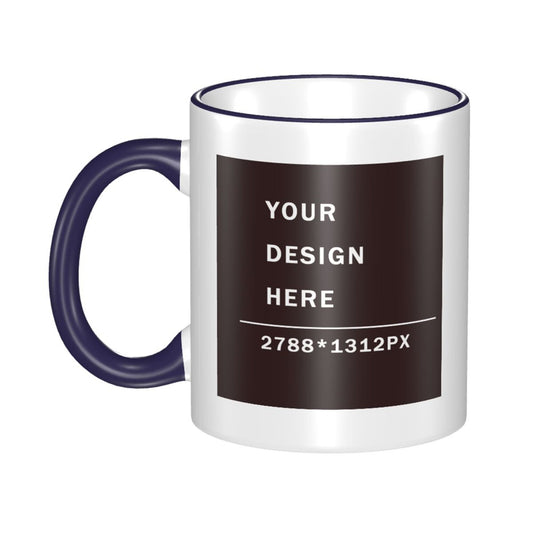 Design your Mug -Colored Edge Ceramic Mug-Two Side Printed