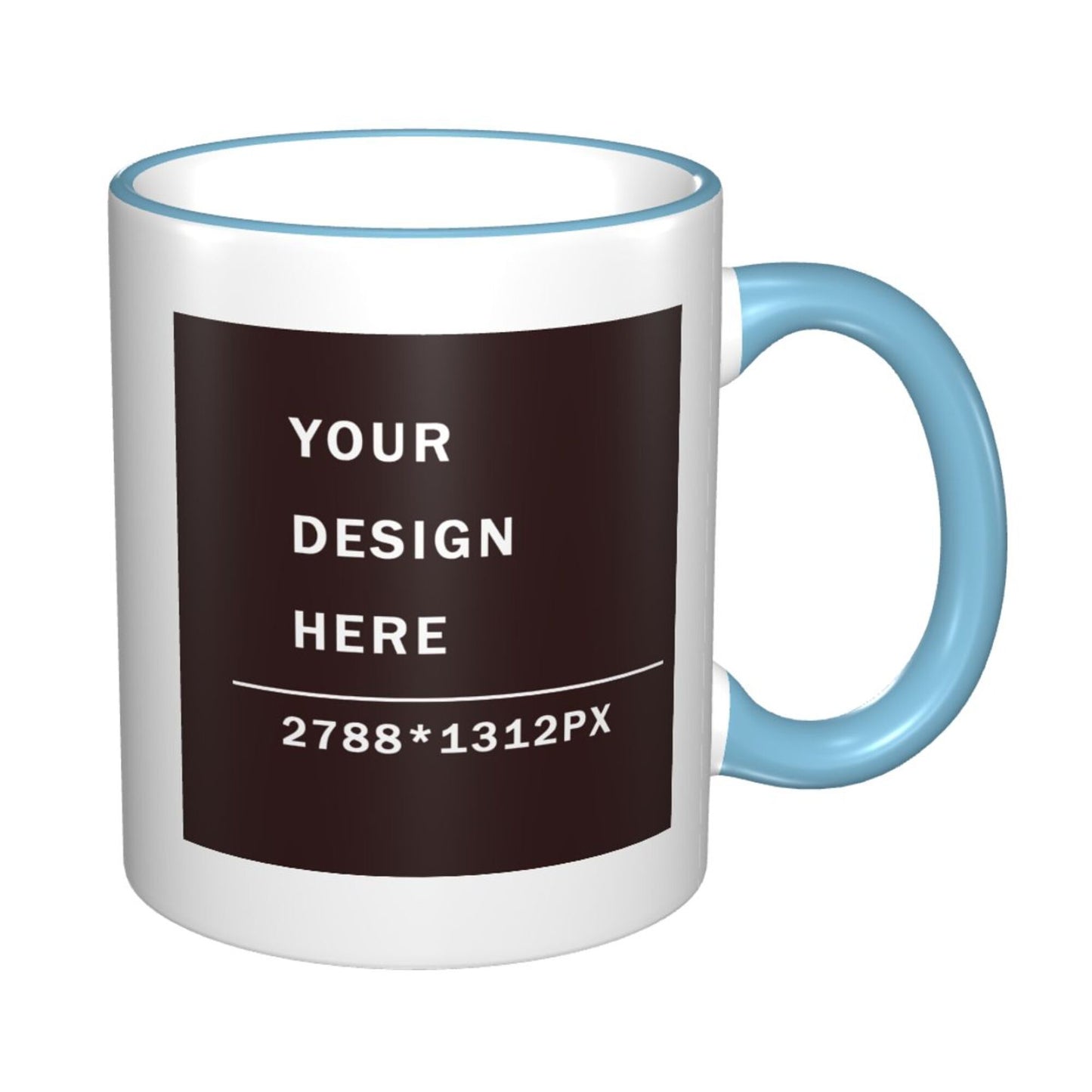 Design your Mug -Colored Edge Ceramic Mug-Two Side Printed