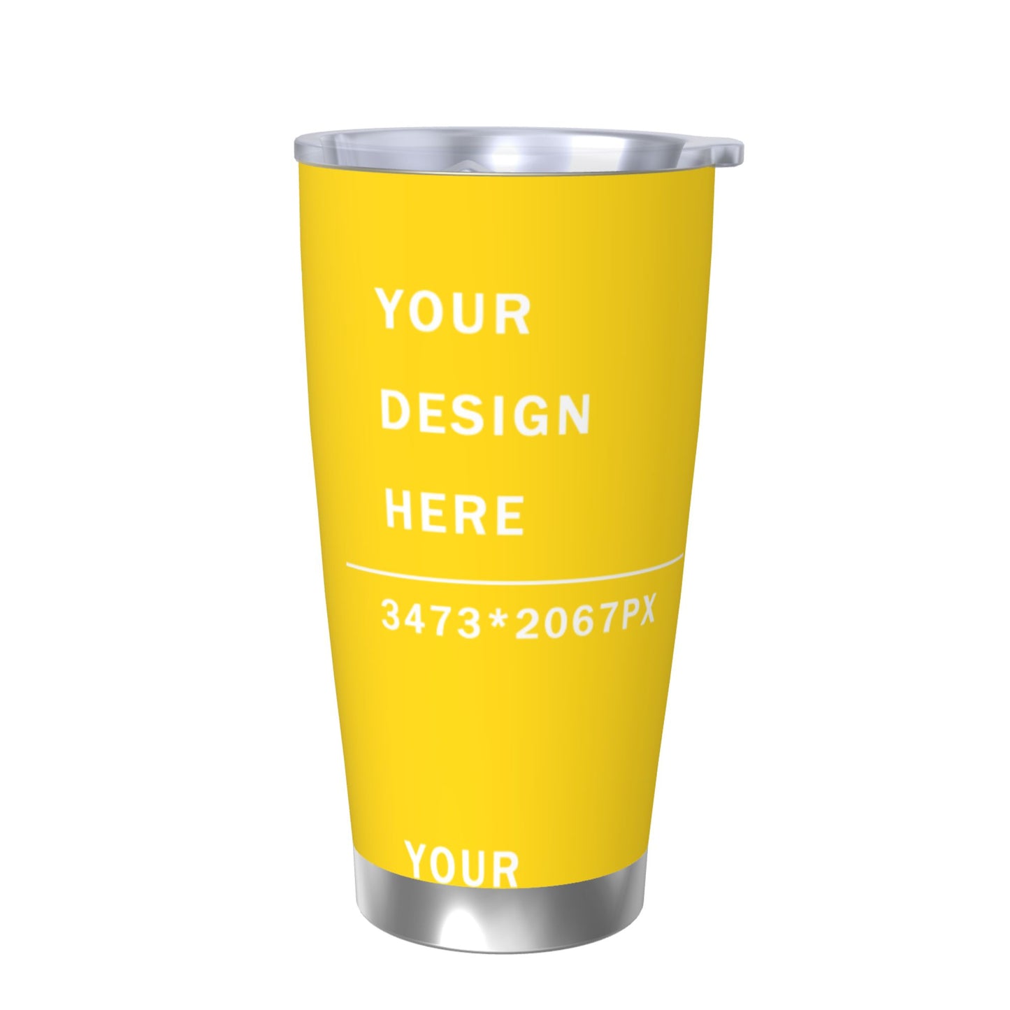 Design your Cup- stainless steel Insulated Travel Cup (Silver bottom)