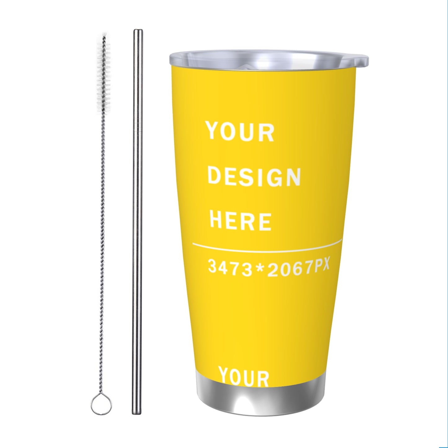 Design your Cup- stainless steel Insulated Travel Cup (Silver bottom)