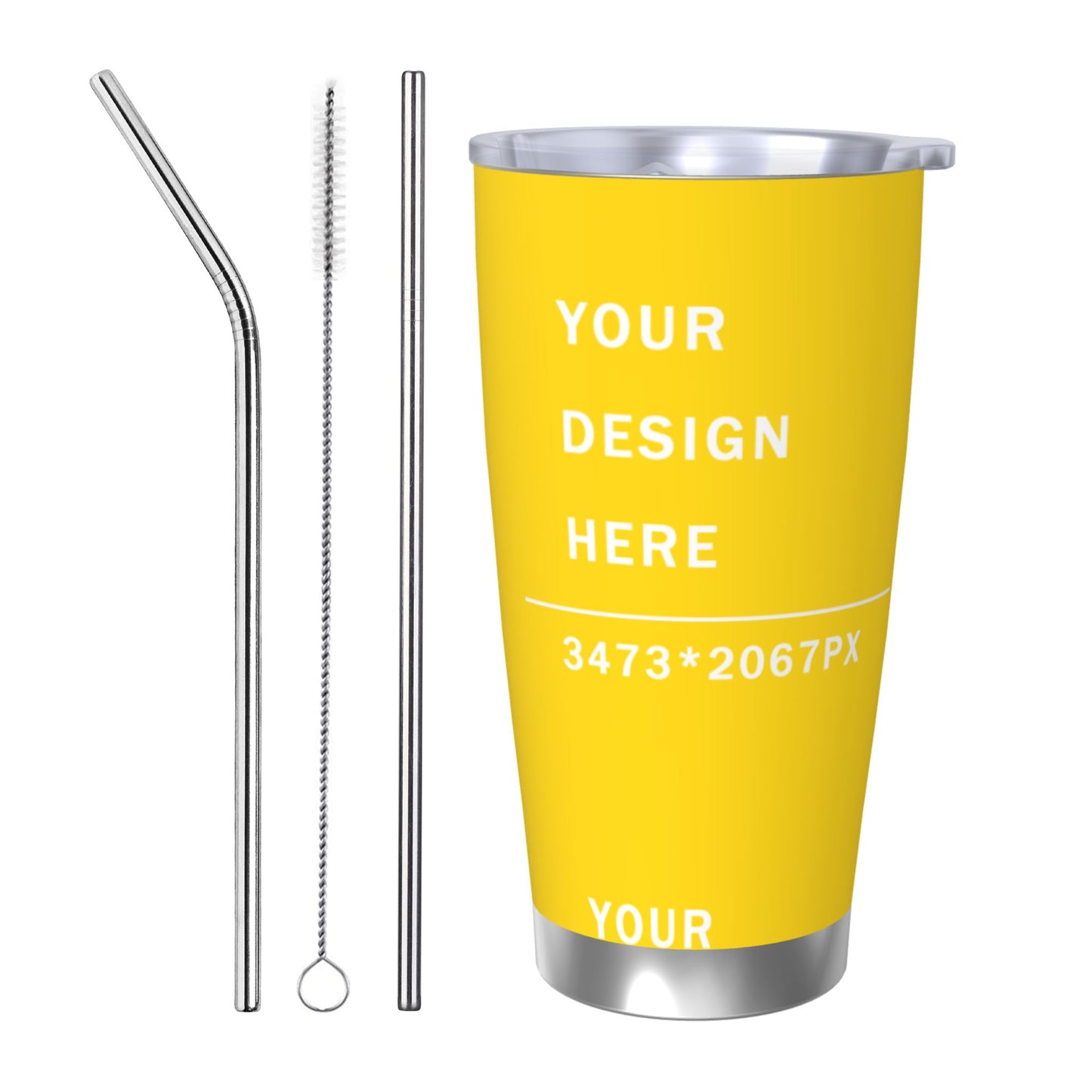 Design your Cup- stainless steel Insulated Travel Cup (Silver bottom)