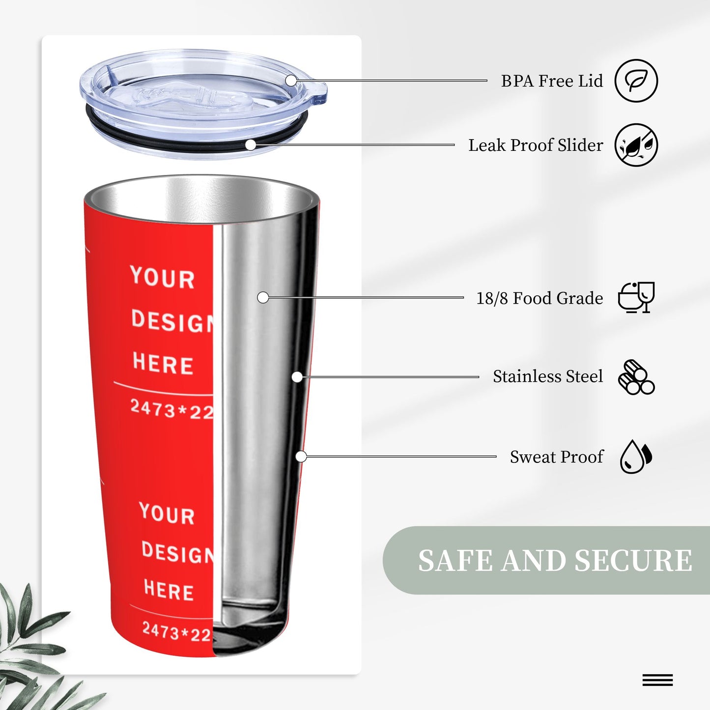 Design your Cup- stainless steel Insulated Travel Cup