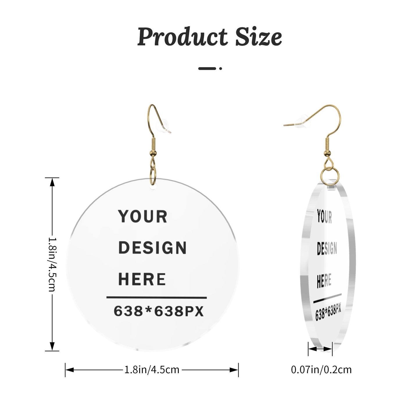 Design a Personalized Round Acrylic Earrings