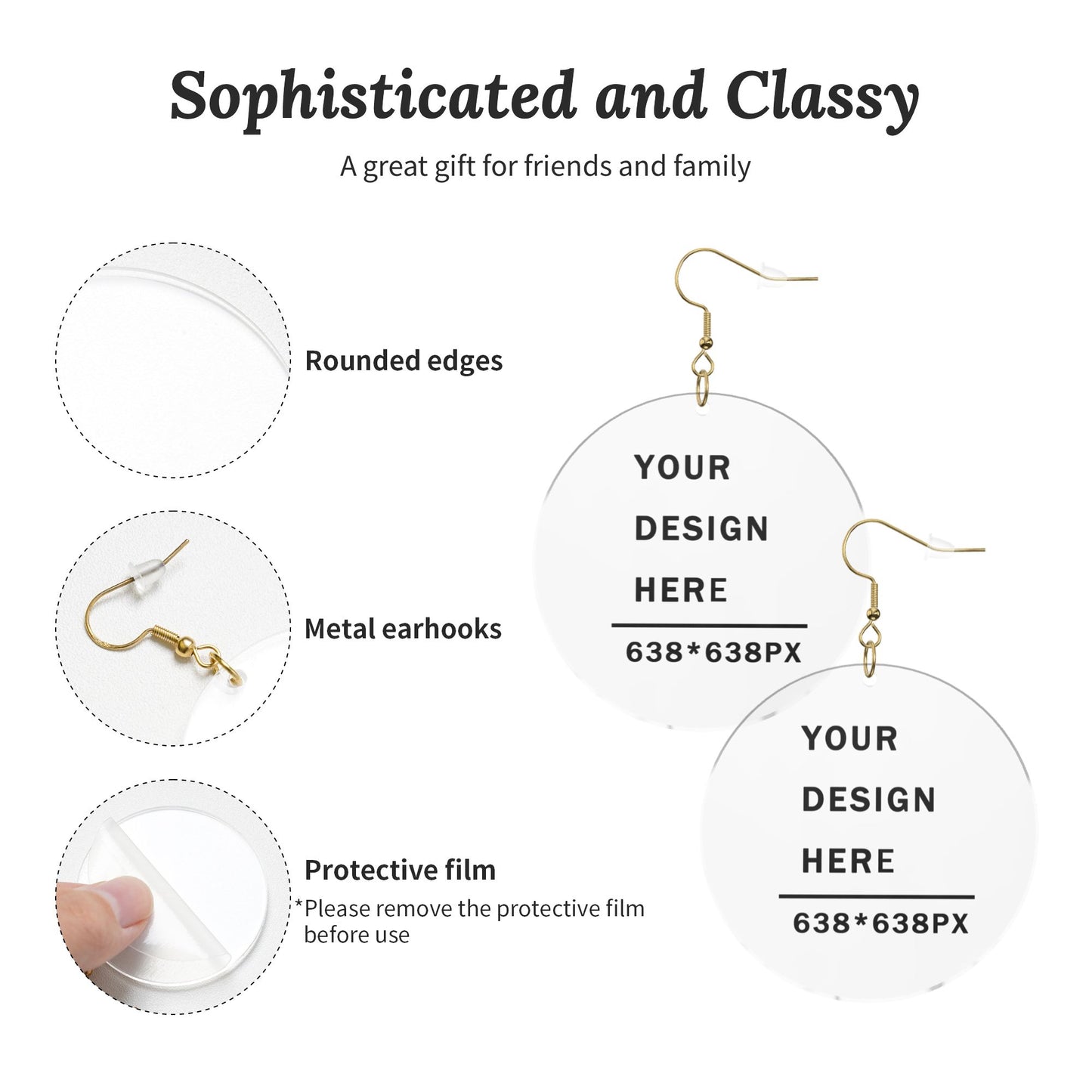 Design a Personalized Round Acrylic Earrings