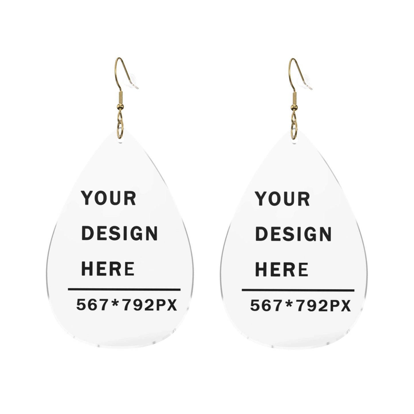 Design a Personalized Drop-shaped Acrylic Earrings