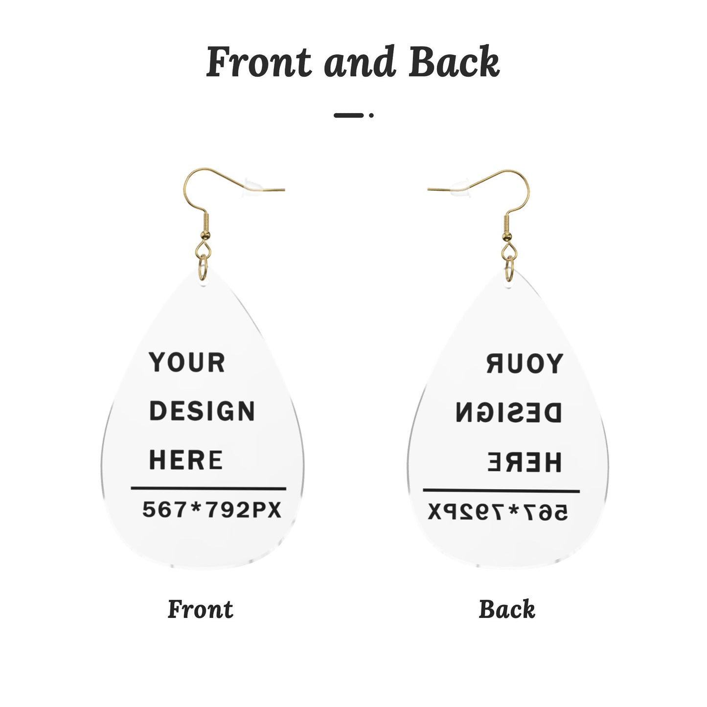 Design a Personalized Drop-shaped Acrylic Earrings