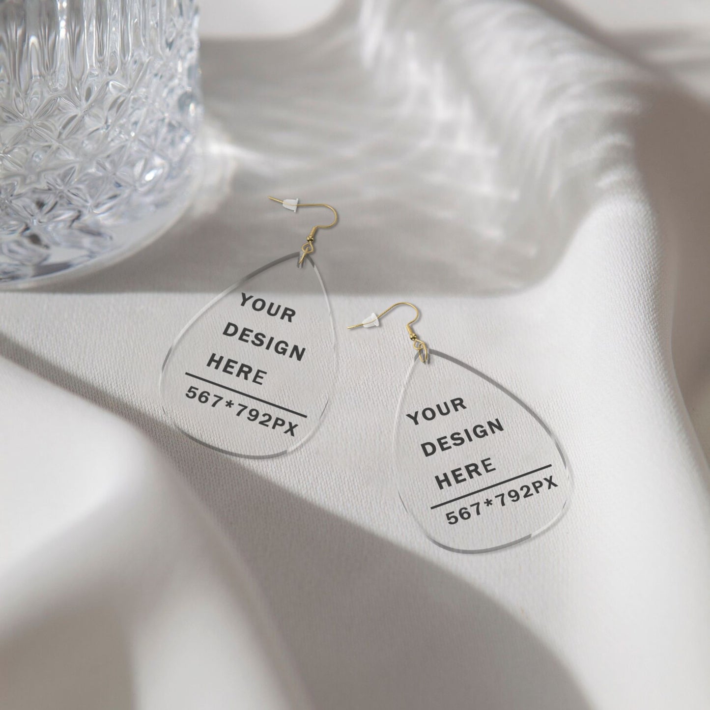 Design a Personalized Drop-shaped Acrylic Earrings