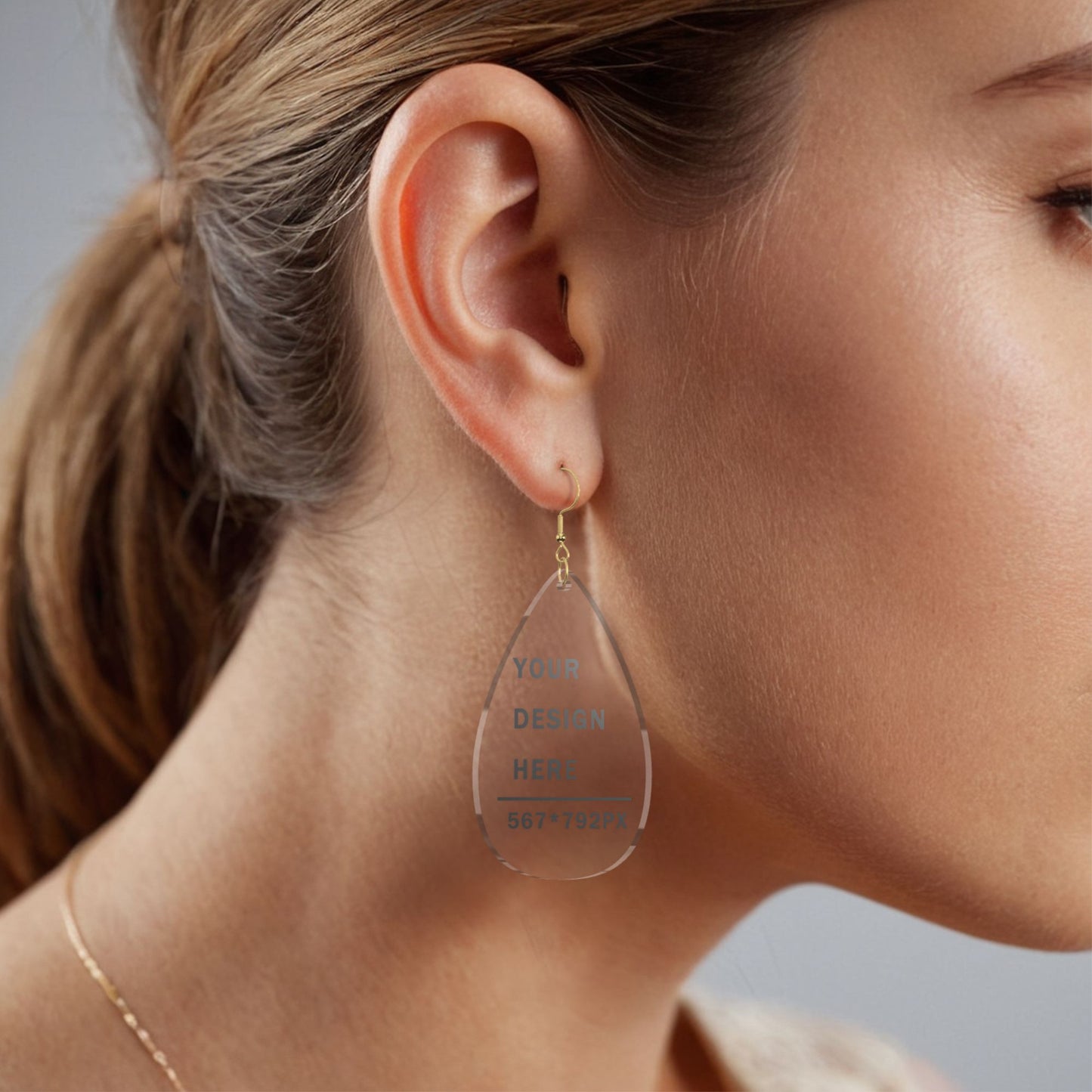 Design a Personalized Drop-shaped Acrylic Earrings