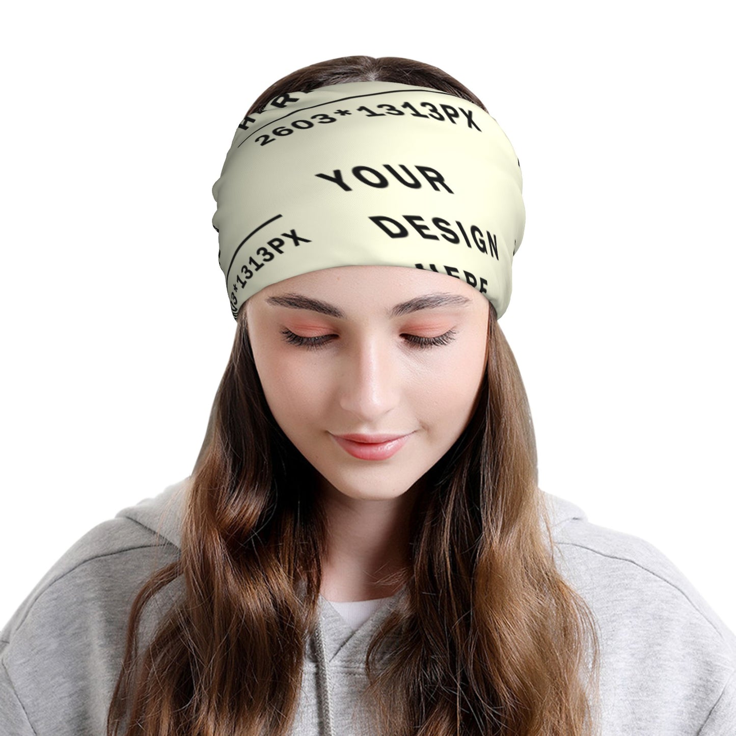 Custom full-printed multifunction beanie hat