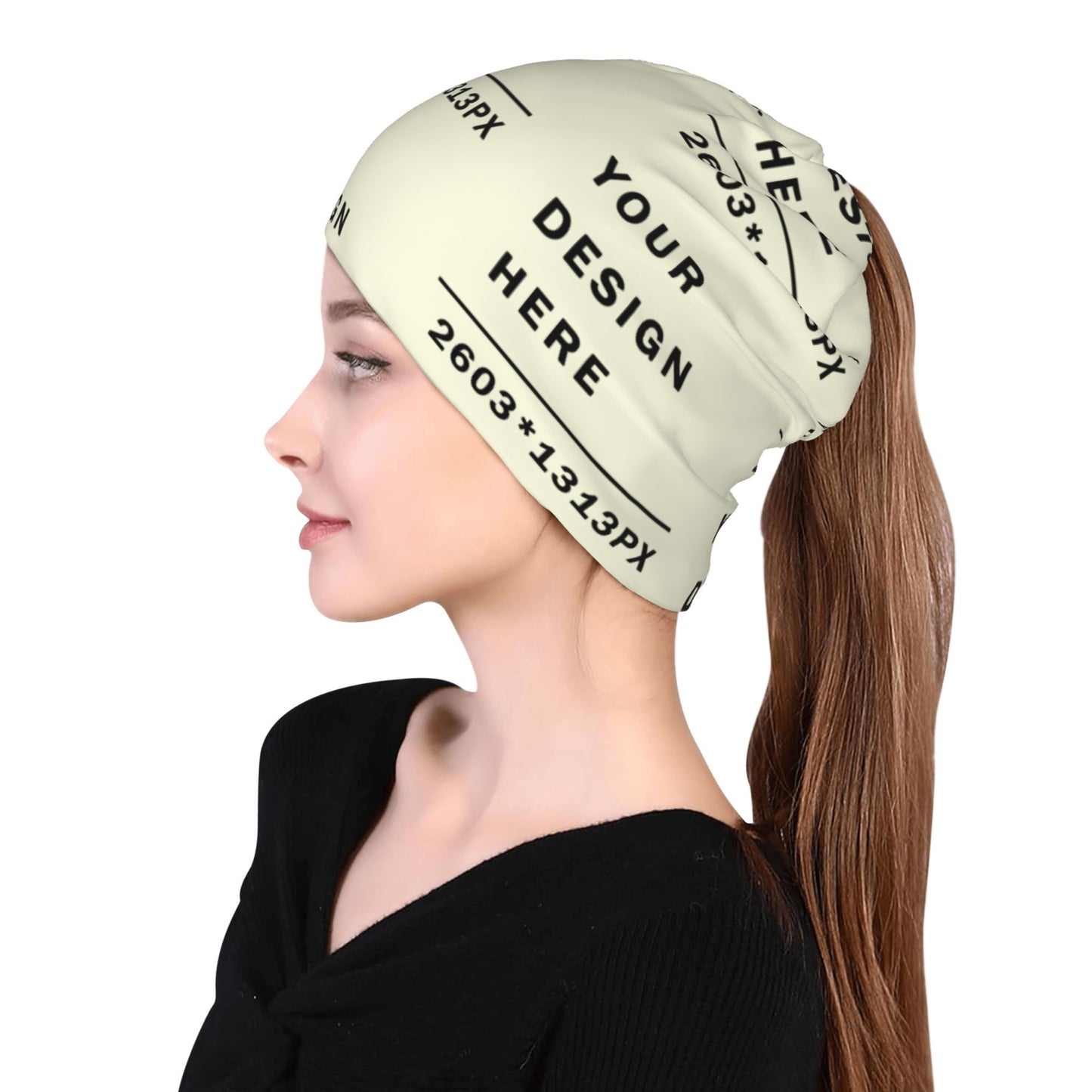 Custom full-printed multifunction beanie hat