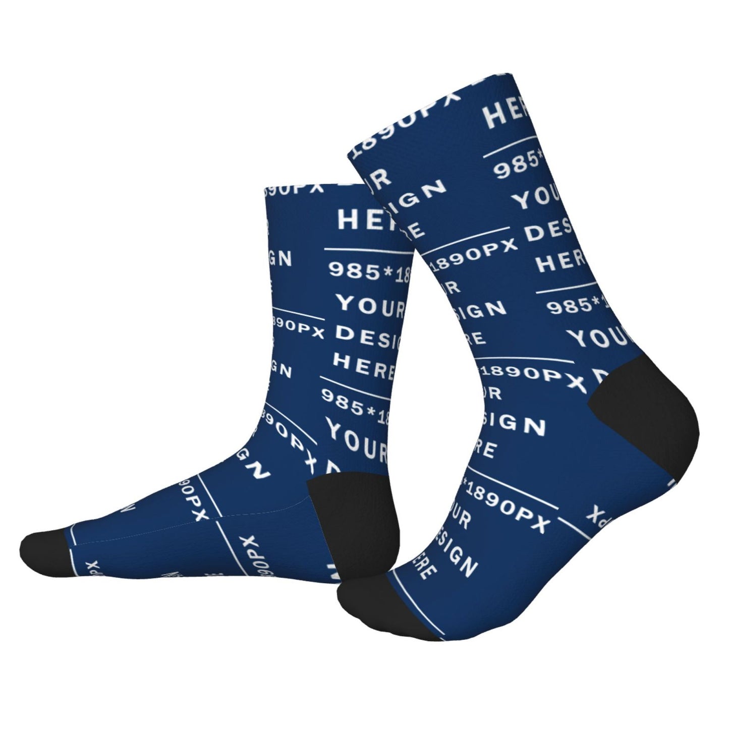 Custom Printed Adult Mid-calf Sock