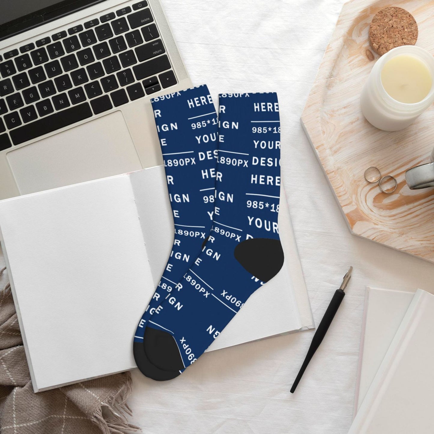 Custom Printed Adult Mid-calf Sock