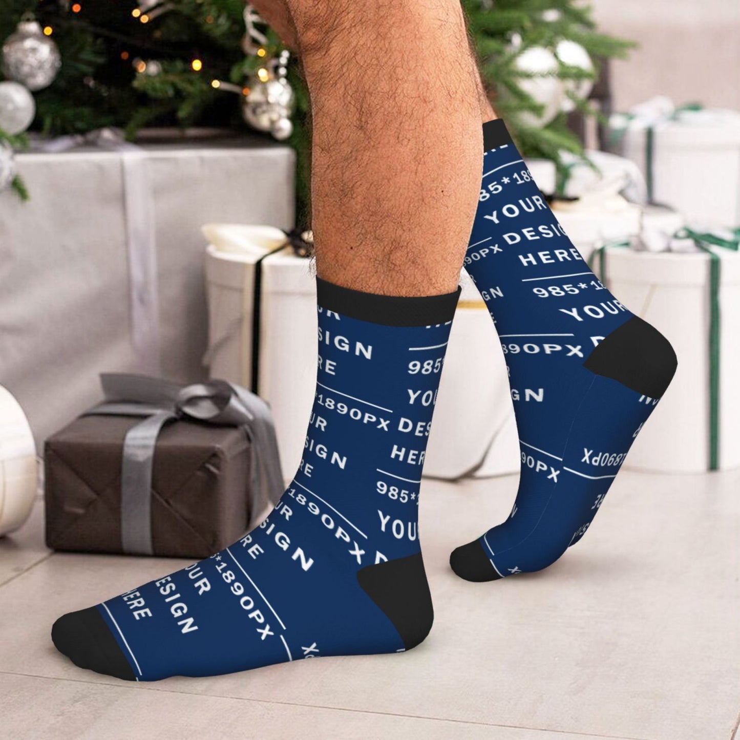 Custom Printed Adult Mid-calf Sock