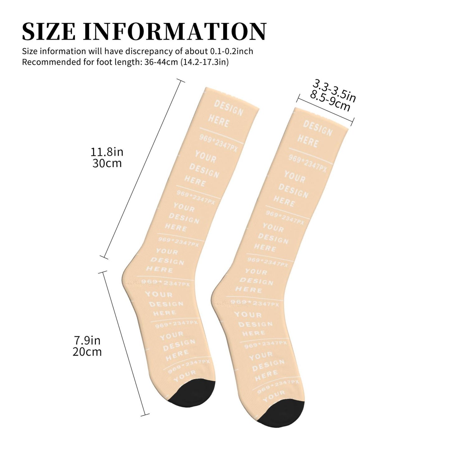 Custom Printed Adult Sports Compression Socks