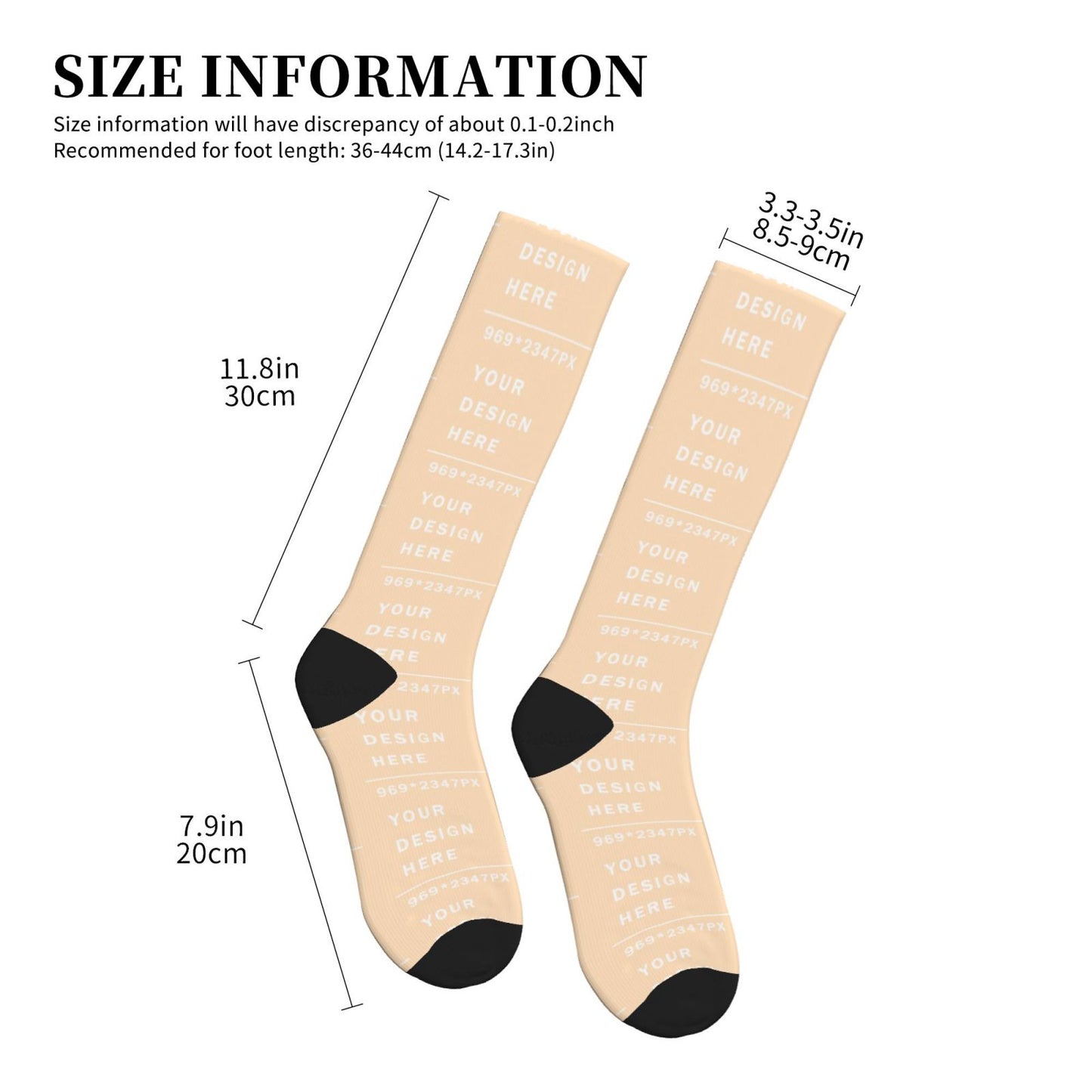 Custom Printed Adult Sports Compression Socks