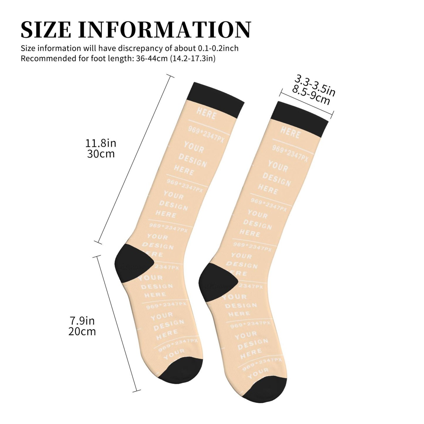 Custom Printed Adult Sports Compression Socks