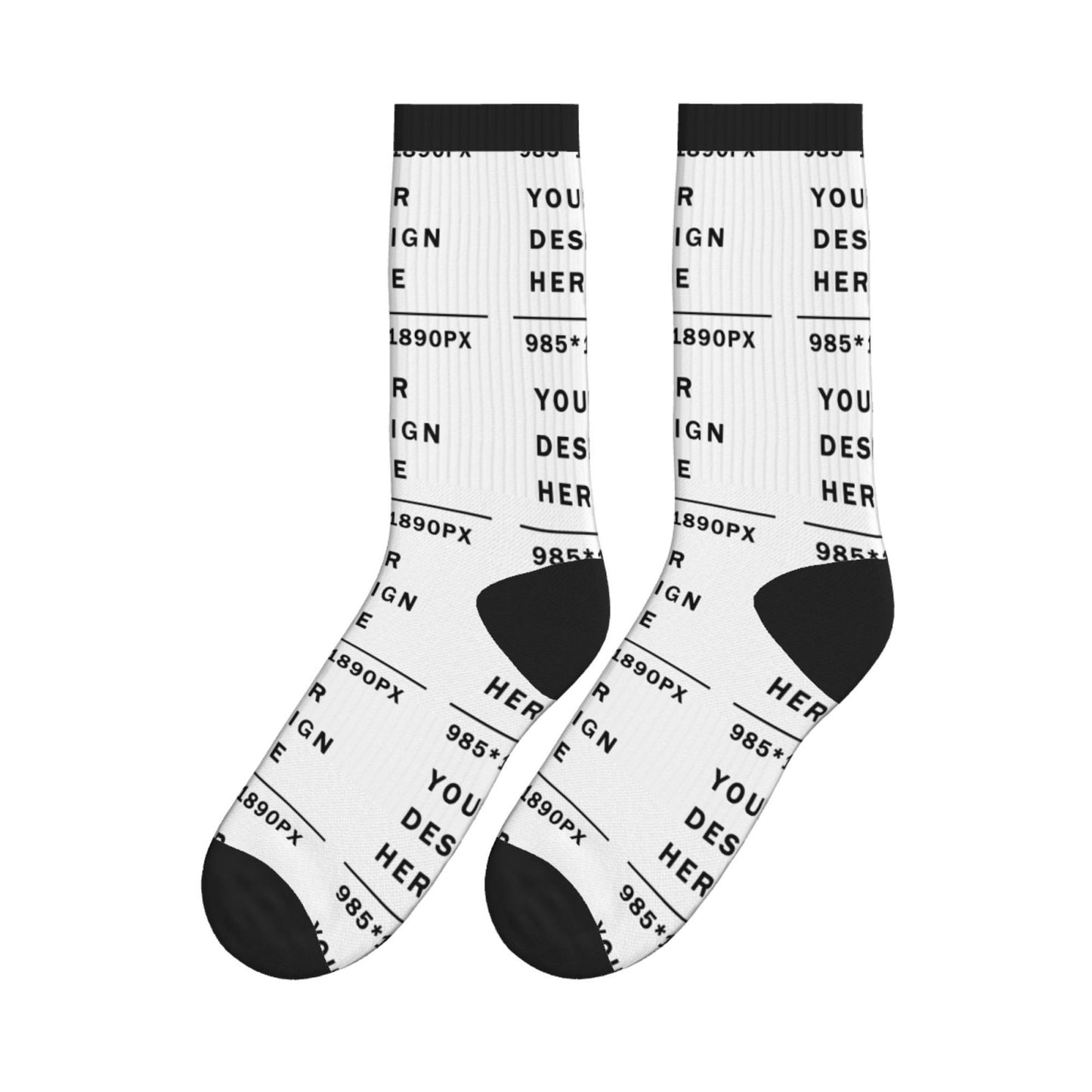 Custom Printed Adult Mid-Tube Sports Socks