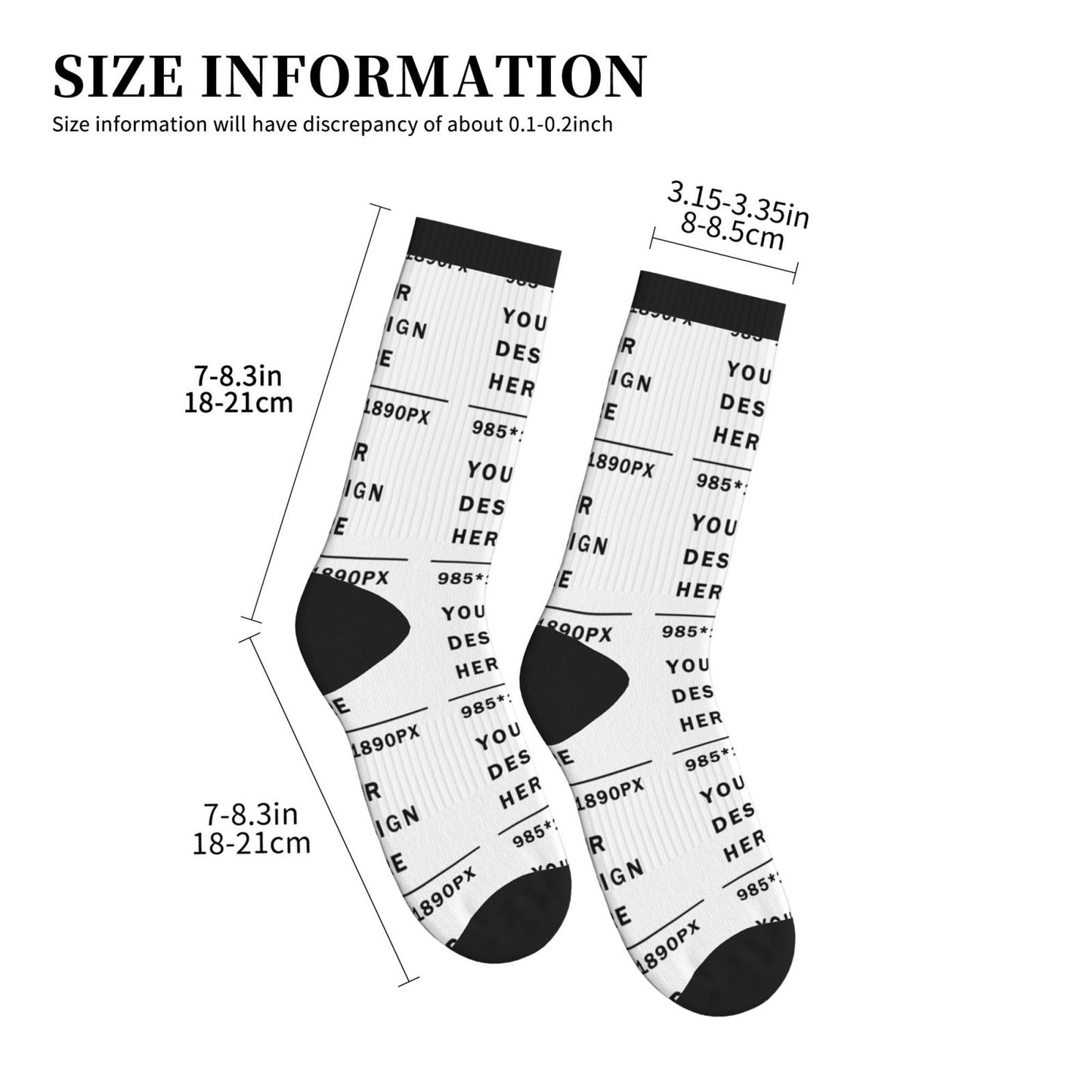 Custom Printed Adult Mid-Tube Sports Socks