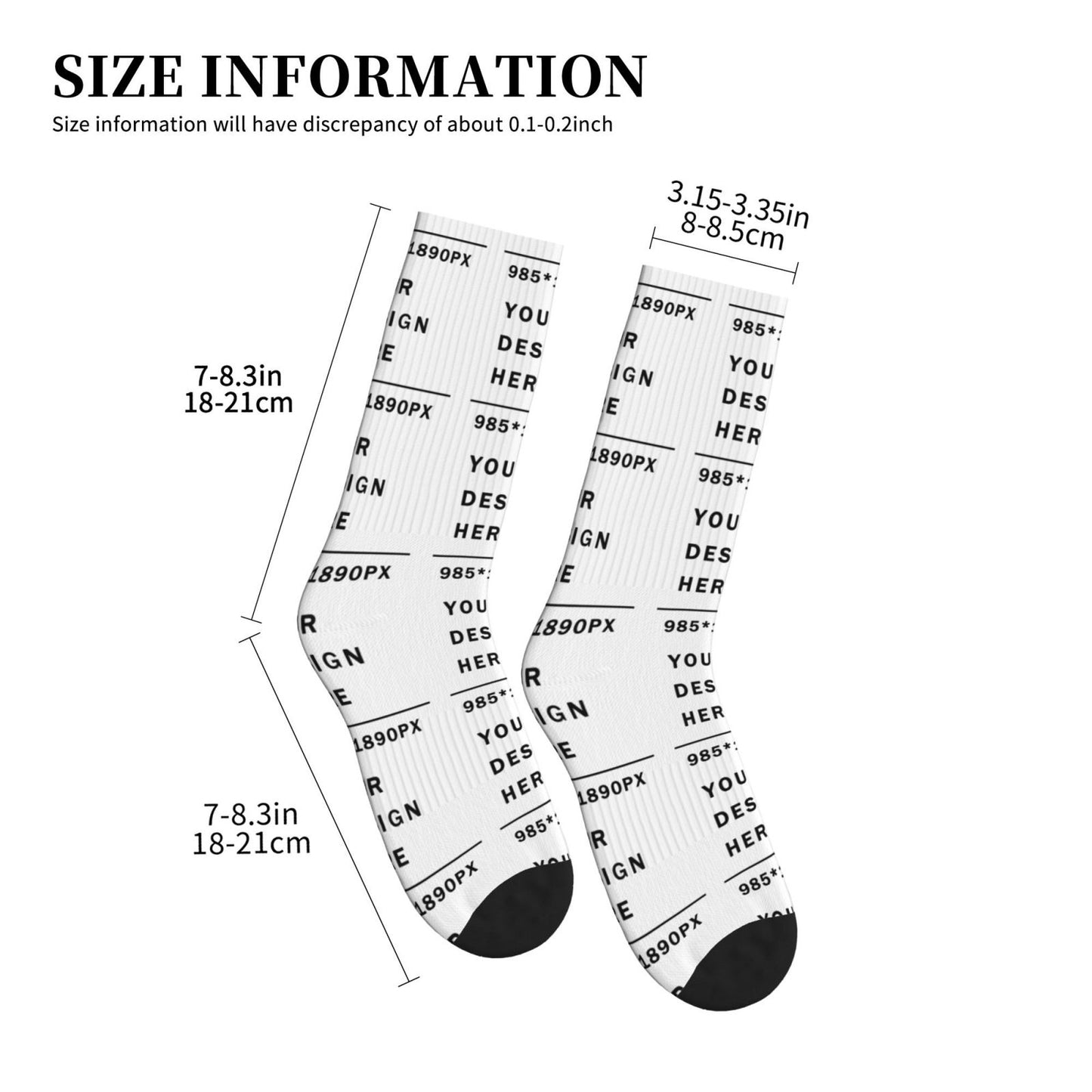 Custom Printed Adult Mid-Tube Sports Socks