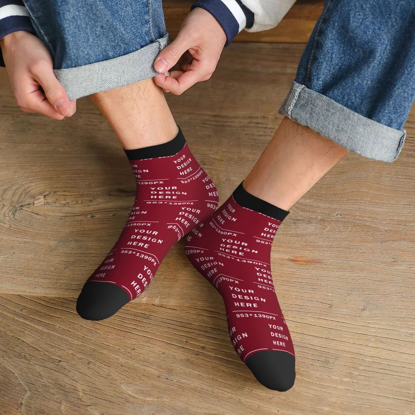 Custom Printed Adult Straight Socks (30cm)