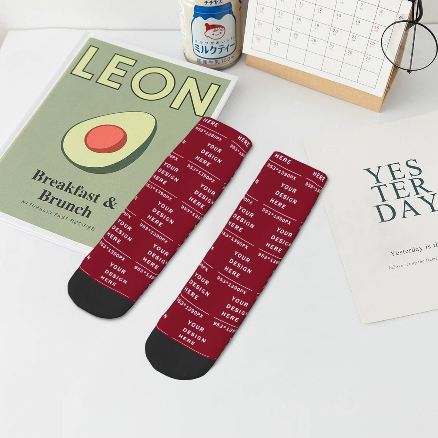 Custom Printed Adult Straight Socks (30cm)