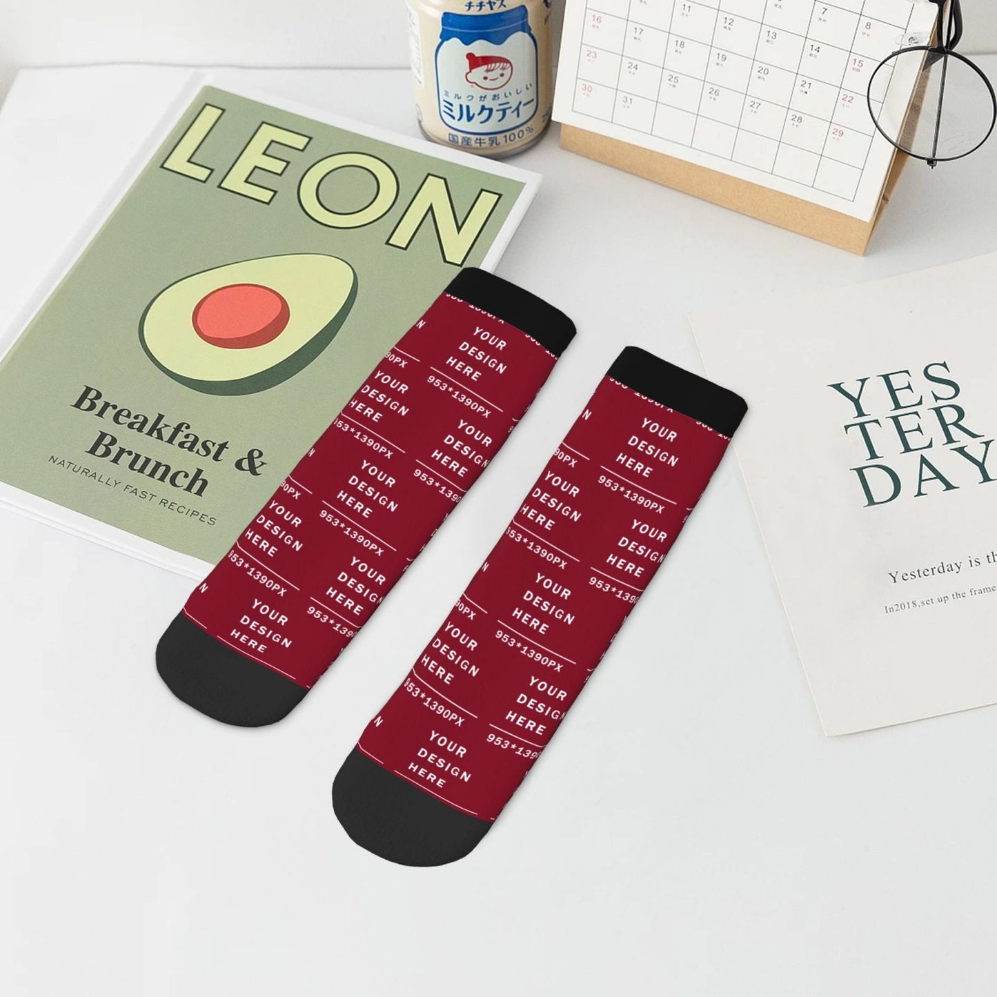 Custom Printed Adult Straight Socks (30cm)