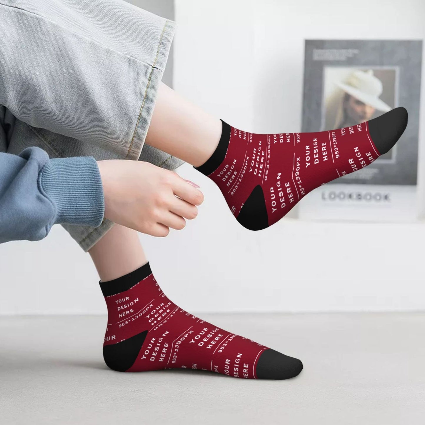 Custom Printed Adult Straight Socks (30cm)