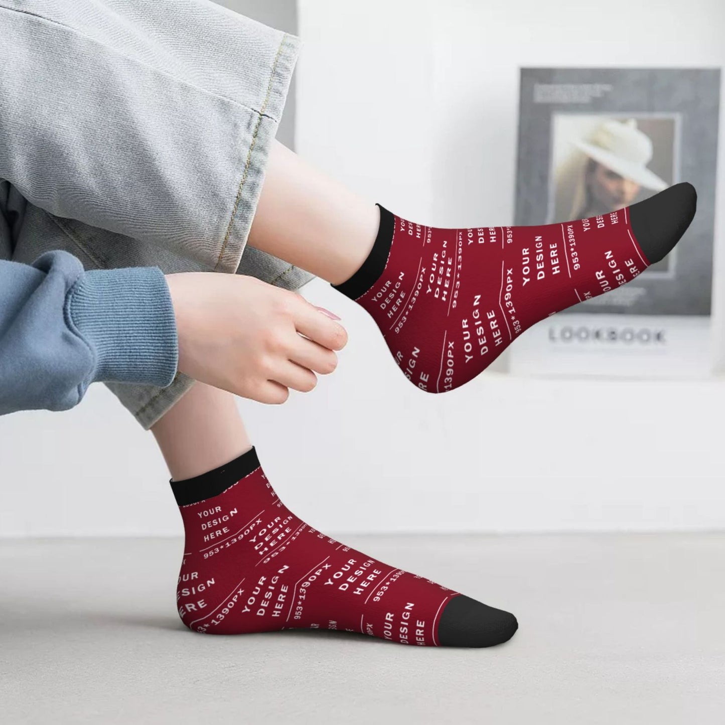 Custom Printed Adult Straight Socks (30cm)