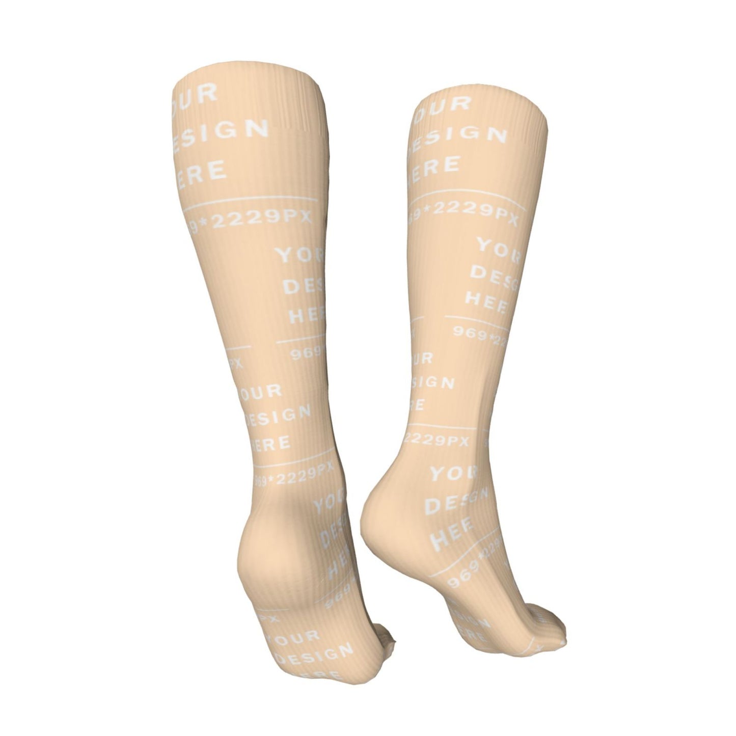 Custom Printed Adult Casual Knee-high tube socks 20in (no heels)