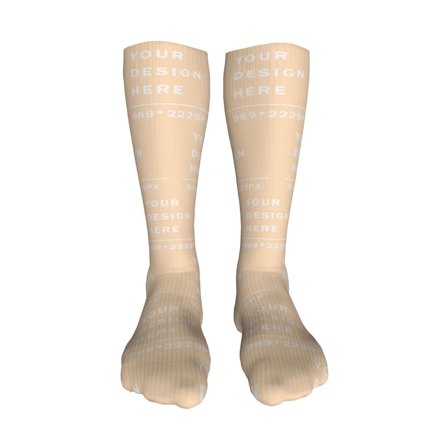 Custom Printed Adult Casual Knee-high tube socks 20in (no heels)