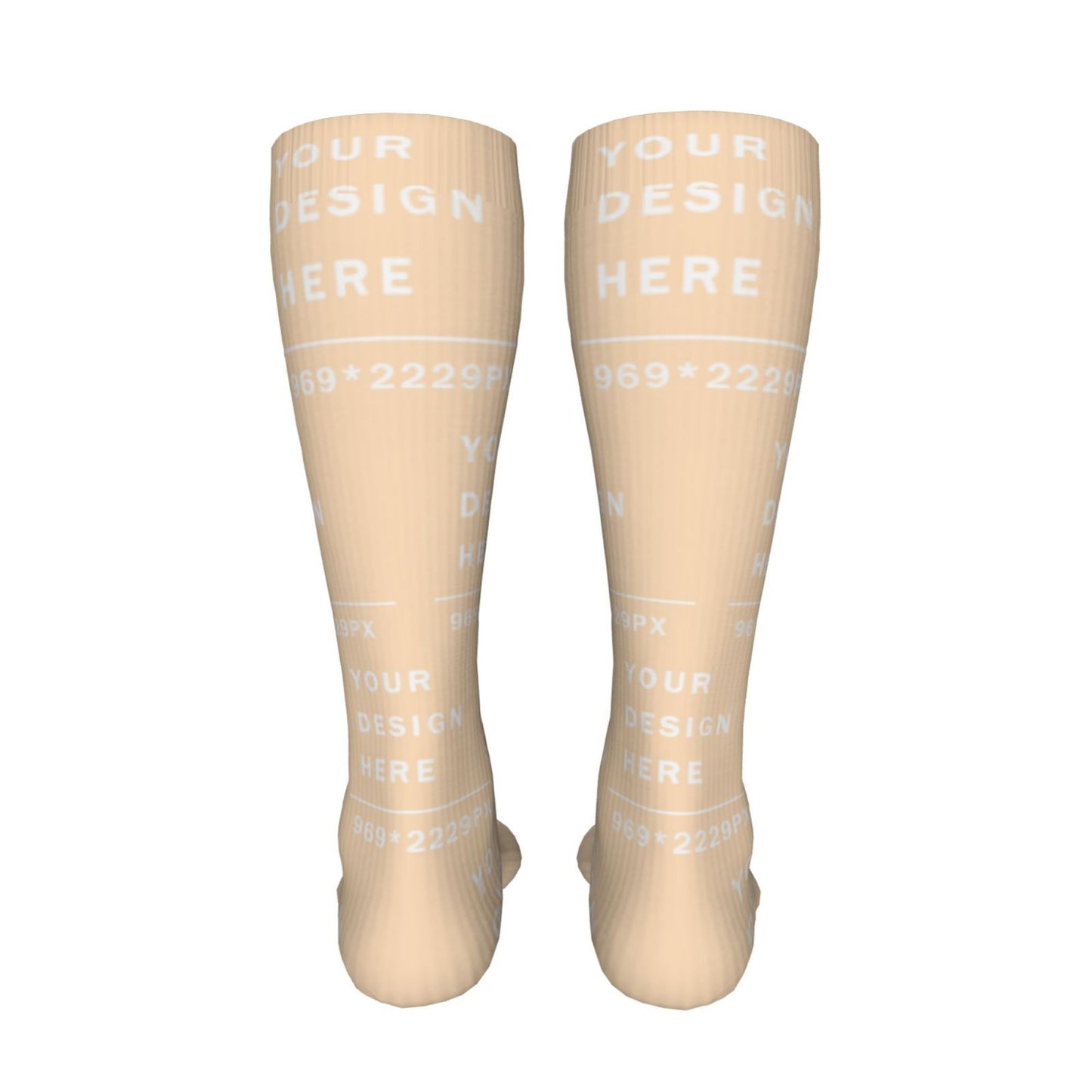 Custom Printed Adult Casual Knee-high tube socks 20in (no heels)