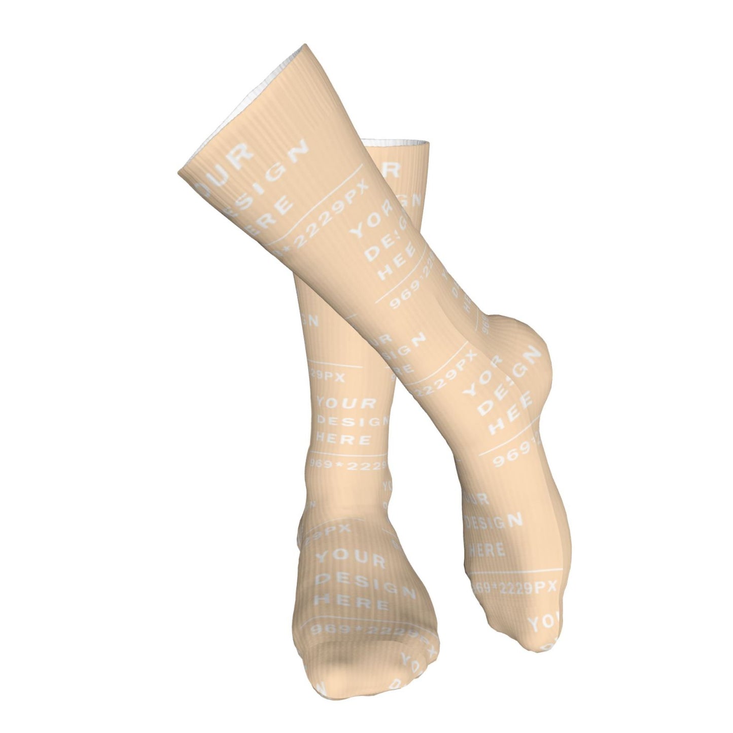 Custom Printed Adult Casual Knee-high tube socks 20in (no heels)