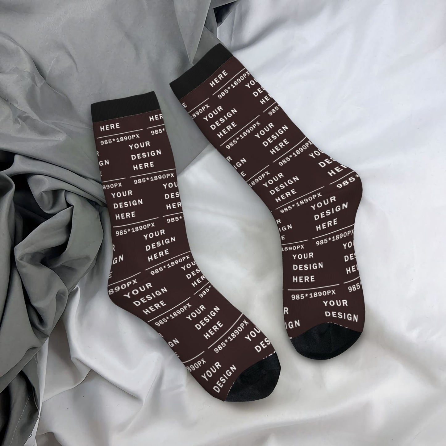 Custom Printed Adult Mid-calf Socks