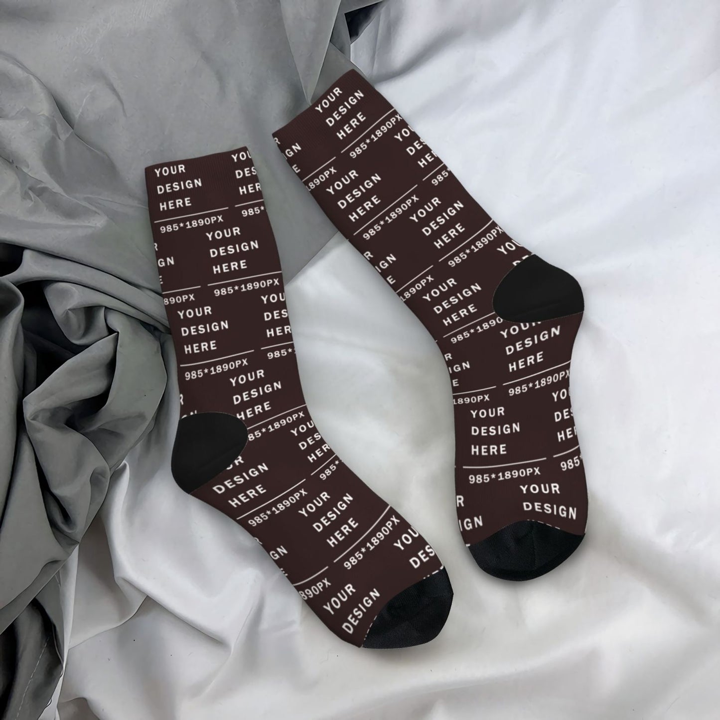 Custom Printed Adult Mid-calf Socks