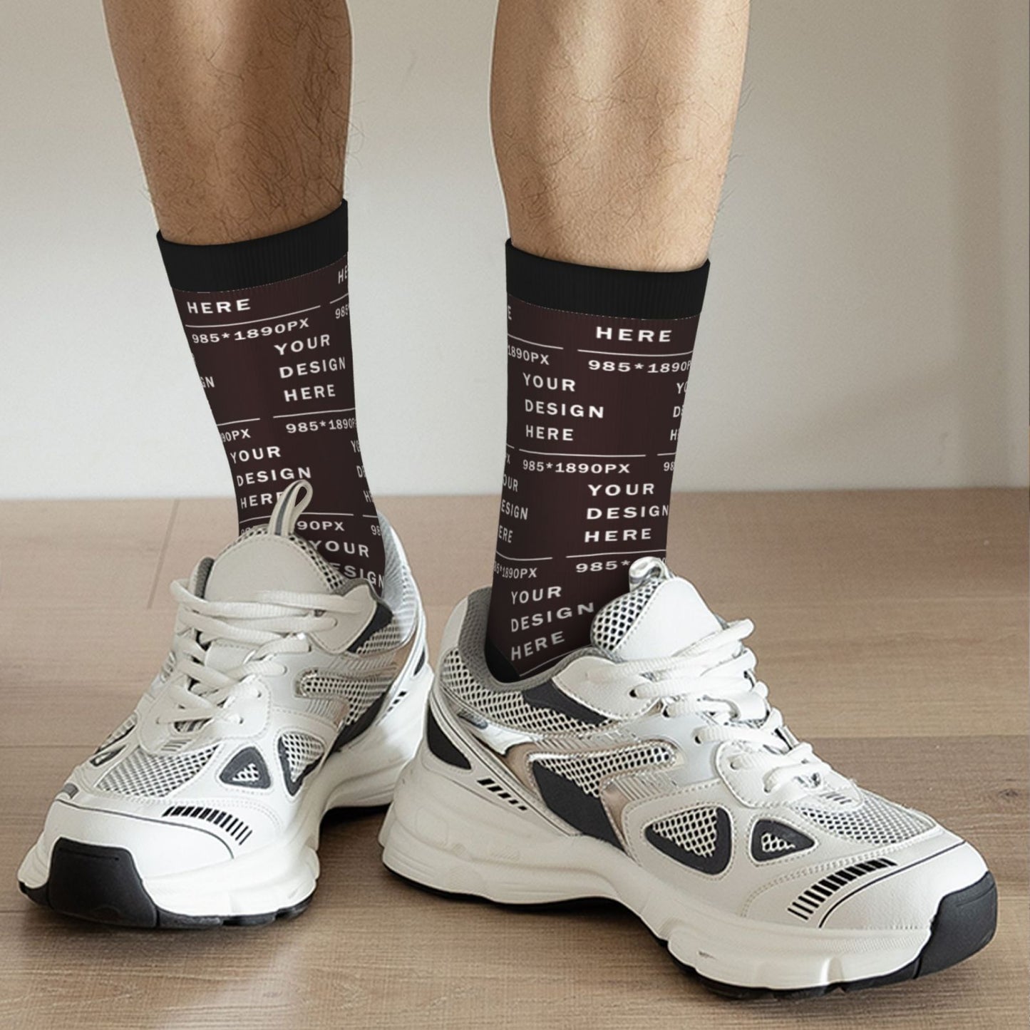 Custom Printed Adult Mid-calf Socks