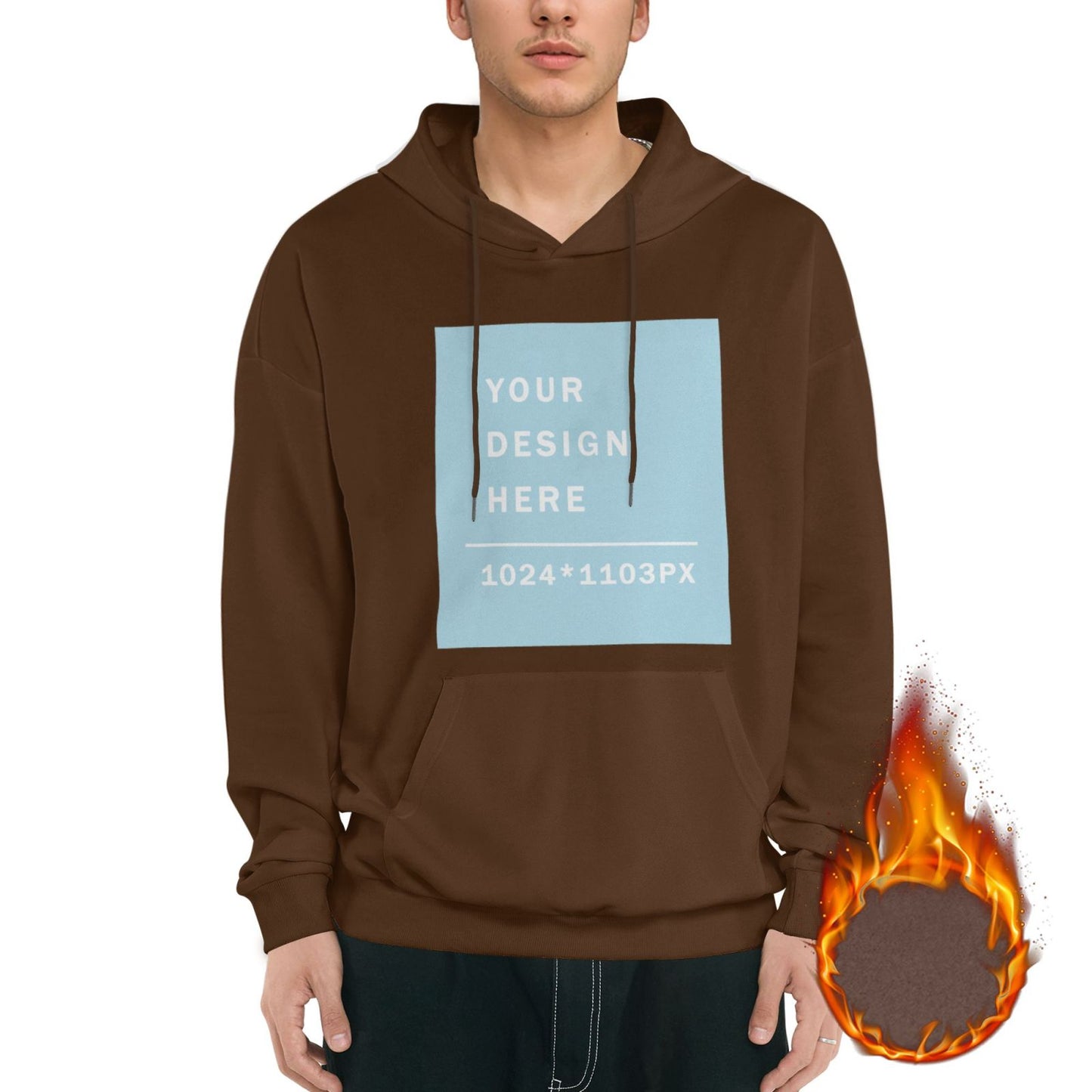 Custom Men's winter fleece hoodie